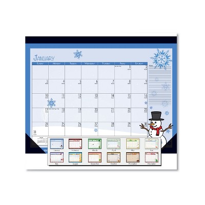 House of Doolittle Seasonal Desk Pad Calendar 22 x 17 Illustrated Holiday 2021 139