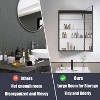 ONWITH Black Aluminum Recessed/Surface Mount Dimmable Medicine Cabinet with Mirror - 3 of 4