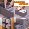 Aoibox Large Capacity Foldable Closet Organizer Bins Sturdy Fabric Storage Boxes for Clothes Toys Books 3 Pack - 4 of 4
