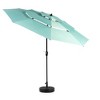Gulches Aluminium 10ft 3 Tier Auto-tilt Umbrella£¬Outdoor Patio Umbrella - Market Table Pool Deck Umbrella (Base Not Included)( Light green ) - 3 of 4