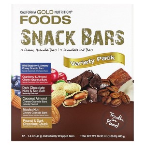 Maple, Nuts, Sea Salt, Variety Pack Snack Bars, Simple Ingredients, 7 g Plant-Based Protein, 6 g Fiber, No Artificial Colors, Flavors, Sweeteners, - 1 of 3