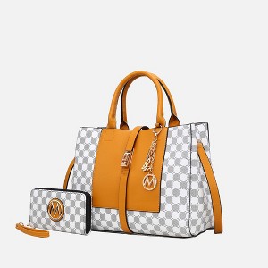 MKF Collection Yuliana Women’s Circular Print Satchel Bag with Wallet by Mia K - 1 of 4