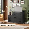 GALAXHERO 8-Drawer Fabric Dresser TV Stand with Charging Station and Open Shelves, Wood Top Storage Chest of Drawers for Bedroom, Living Room, Hallway - 4 of 4