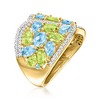 Ross-Simons 6.45 ct. t.w. Multi-Gemstone Crisscross Ring in 18kt Gold Over Sterling Size 7 - 3 of 4