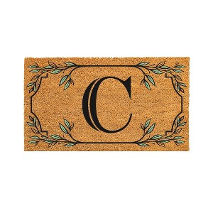 28" x 16" Monogram Coir Mat, Letter  "C" - 1 of 4