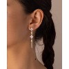 Cubic Zirconia Earrings - 14K Gold Plated Cubic Zirconia CZ Wedding Earrings for Women Bridal Bridesmaid - 3 of 4