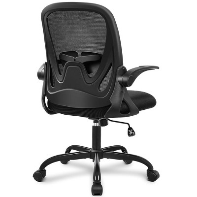 KERDOM Office Chair Ergonomic Desk Chair with Flip up Armrests Swivel Breathable Desk Mesh Computer Chair,Black