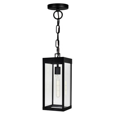 CWI Lighting Windsor 1 Light Black Outdoor Ceiling Light