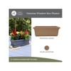 The HC Companies 18-Inch Venetian Window Planter Box with Drain Plug, Sandstone - 4 of 4