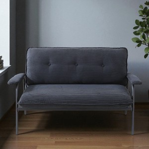 53-Inch Upholstered Loveseat Sofa with Metal Frame, Compact Two-Seat Couch for Small Living Rooms and Apartments - 1 of 4