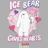 Boy's We Bare Bears Valentine's Day Ice Bear Gives Hearts T-Shirt - image 2 of 4