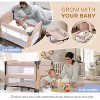 JOYMOR 7 in 1 Bedside Bassinet with Changing Table, All in One Nursery Center, Bedside Sleeper with Mattress, Sheet, Canopy, Storage Shelf (Beige) - 4 of 4