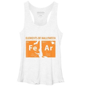 Women's Design By Humans Elements Of Halloween Tee (FeAr) Periodically By Luckyst Racerback Tank Top - 1 of 3