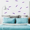 Unique Bargains Removable Feather Shape PVC Material Wall Stickers 5.31" x 1.46" 12 Pcs - 4 of 4
