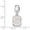 Black Bow Jewelry Sterling Silver North Carolina State Wolfpack NCAA Bead Charm - 3 of 4