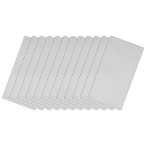 Unique Bargains Stainless Steel DIY Laser Printing Office Engraving Blank Card 12 Pcs - 1 of 4