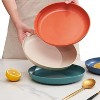 LunaLulinlk 8 PACK 9 Inches Lightweight Wheat Straw Plates, Lightweight Unbreakable Kitchen Plate Sets - 3 of 4