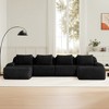 146'' Flannelette U-Shaped Modular Sectional Sofa with Movable Ottoman, Boneless Design, and Deep Seat - 2 of 4