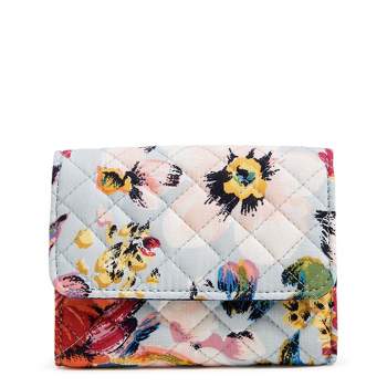 Vera Bradley Women's Cotton Rfid Turnlock Wallet Kingbird Plaid : Target