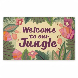 Stupell Industries Welcome To Our Jungle Printed Outdoor Door Mat, design by Darlene Seale, 18"x30" - 1 of 4