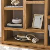 Acekool 7-Cube Bookcase, Modern Wood Storage Organizer, 3-Shelf Open Cube Display Cabinet for Kids Room, Entryway, Living Room, Natural - 4 of 4