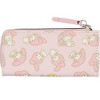 My Melody Allover Design Faux Leather Full Zip Wallet Metal Logo Badge - 4 of 4