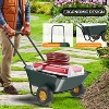 VINGLI 2 Wheel Wheelbarrow, Plastic and Steel Wheel Barrel, 300lbs Capacity Garden Cart for Lawn, Gardening, Construction - 4 of 4
