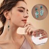 120Pcs Hypoallergenic Earring Hoops, 4-Shape Open Bezel Pendant Frame for Jewelry Making (Teardrop, Square, Round, Circle) - 3 of 4