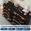 Fluted 8 Drawers Dresser, 54" Wide Chest of Drawers, Wood Storage Cabinet Organizer for Bedroom, Living Room Curved Profile Design - 3 of 4