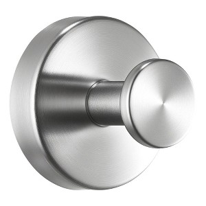 JANSNO 2-Pack Stainless Steel Suction Cup Hooks – No-Drill Towel Hooks for Shower - 1 of 4