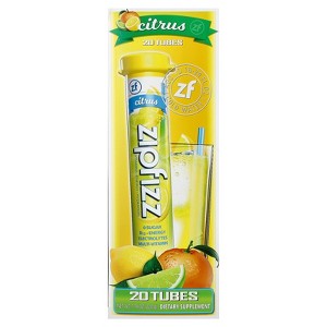 Zipfizz Energy Drink Mix, Electrolyte Hydration Powder with B12 and Multi Vitamin, Citrus (20 Pack) - 1 of 4