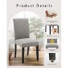 Coucheta Modern Dining Chairs Set of 2 - Upholstered Fabric Kitchen Chairs with Ergonomic Back, Wood Legs (265lbs Capacity, Beige) - 3 of 4