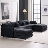 131.89" Chenille Upholstery Modular U-Shaped Sectional Sofa, 6-Piece Free Combination Couch - 4 of 4