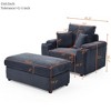 NicBex Couches for Living Room Oversized Single Sofa Couch Deep Seat Accent Chair Upholstered Armchair with Removable Footrest for Bedroom - 2 of 4