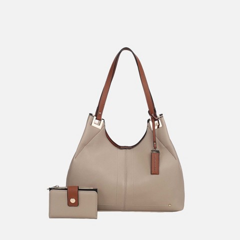 MKF Collection Estelle Women’s Vegan Leather Shoulder Handbag with Matching Wallet by Mia K