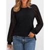 Coolmee Women Long Sleeve Shirts Fall Lace Tops 2025 Fashion Crew Neck Sweaters Dressy Casual Winter Tunic Blouse - 3 of 4