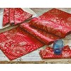 tagltd 72" X 14.5"  Bandana Runner Red Hand Screen Printed Design With J-Hook Table Home Decor - 2 of 3