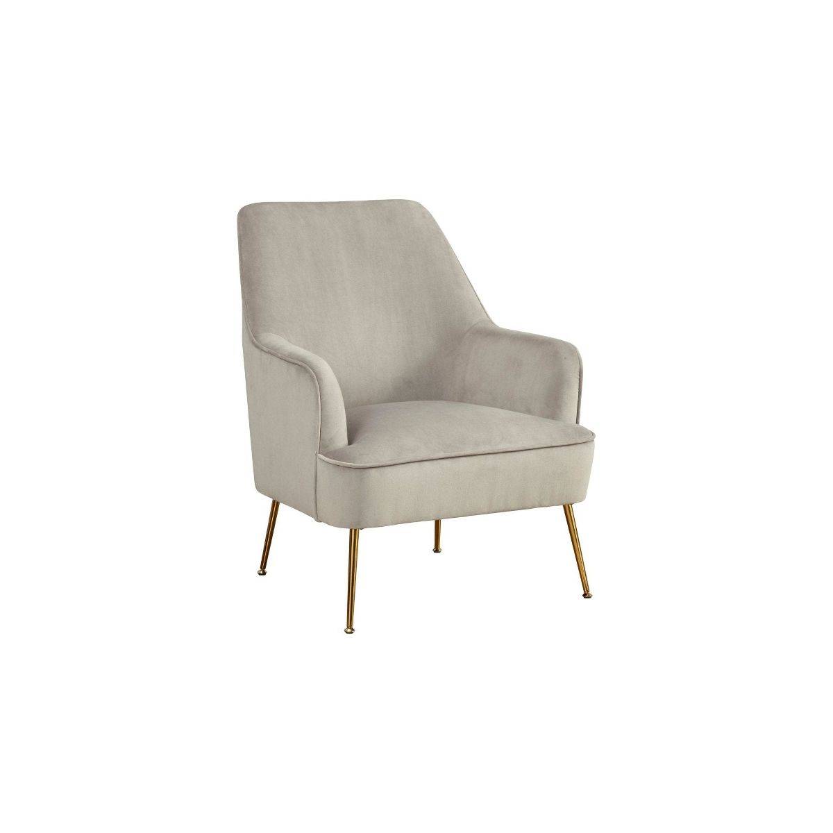 Rebecca Velvet Leisure Chair in Grey | Alpine Furniture - thumbnail 3