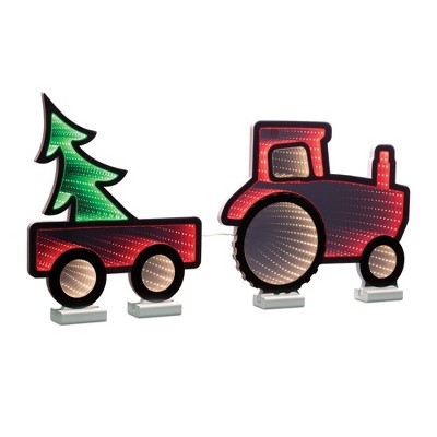 Melrose Holiday Tractor and Wagon Ekko Light 29.5"L