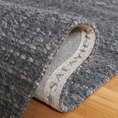 Gray Flat Woven Handmade Wool Area Rug 4' x 6'