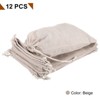Unique Bargains Cotton Foldable Gym Travel Hiking Storage Drawstring Bag 12 Pcs - 3 of 4