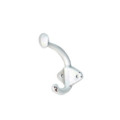VIP Metal 3.5 in. White Double Wall Hook