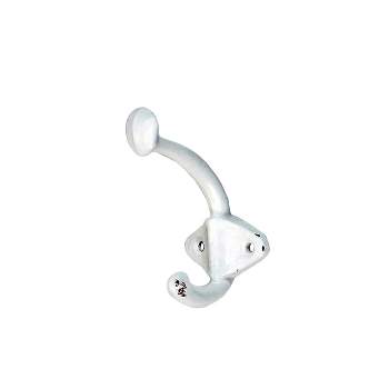 VIP Iron 3.5 in. White Double Wall Hook