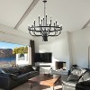 BAOURE Large Black Wagon Wheel Chandeliers 39 Inch, 24 Light Modern Farmhouse Chandelier, Rustic Round Candle chandelier for Dining Room Living Room - 2 of 4