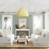 Dewdrop 3-Light Boho Pendant Light, Soft Yellow Fabric Globe Shade with Matte White Iron Frame, ETL Certified for Living Room - 3 of 4