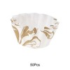 Unique Bargains Cupcake Liners Chrysanthemum Flower Shape Disposable Baking Cups Coated Baking Paper 1.77"x1.18" 50 Pcs - 4 of 4