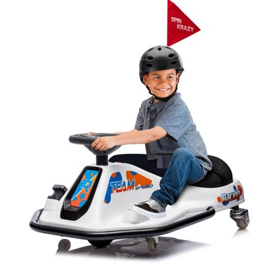 24V Ride on Drift Car for Kids, 7Ah Battery Electric Drifting Go-Kart, Drifting Carts,360 Degrees Rotating