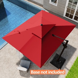 Pellebant  11 × 9 ft Outdoor Rectangular Patio Offset Cantilever Umbrella with 360-degree Rotation and 6 Shade Angles - 1 of 4