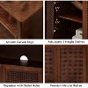 Okak Mid Century Wooden Buffet Sideboard Storage Cabinet with Rattan Doors,Retro Coffee Pantry Cabinets for Dining Room,Kitchen - 4 of 4