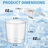 12-Pack 6.5" Clear Plastic Ice Buckets, BPA-Free Food Grade Multi-Purpose Drink Cooler with 12 Tongs, for Weddings & Parties (Small Size) - 2 of 4